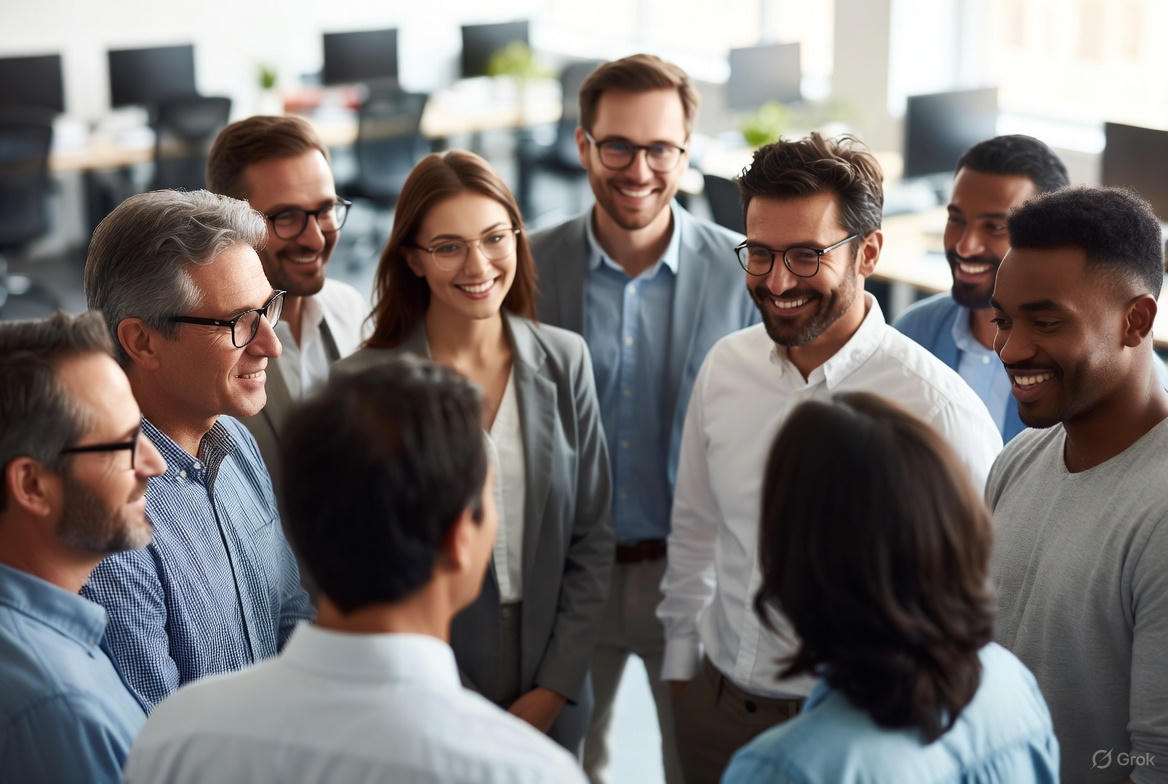 Cimtel project manager meeting with healthcare leaders